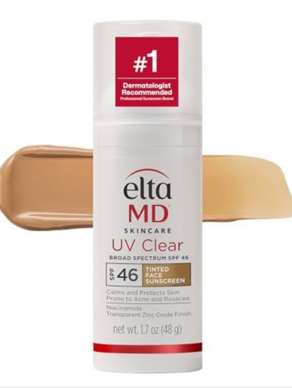 EltaMD UV Clear Tinted SPF 46 Face Sunscreen 1.7oz New Oil Free W/Zinc Oxide